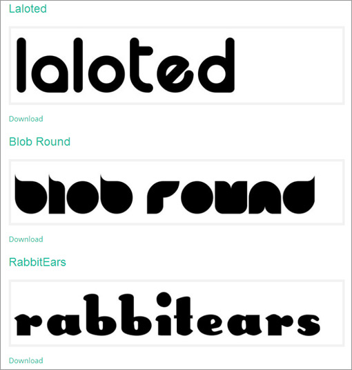 丸みをおびたフリーフォント25個