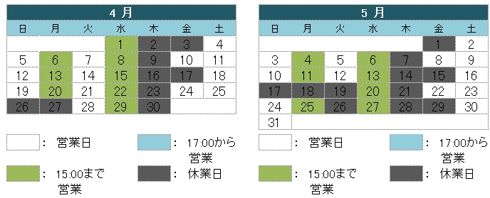 4-5月の営業